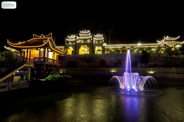 Diện tích chùa Ba Vàng - Khuôn viên chùa về đêm tuyệt đẹp và thanh tịnh 