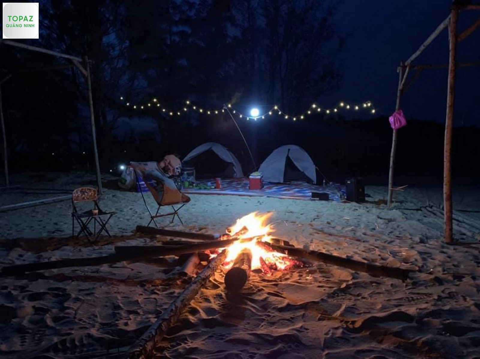 Cắm trại qua đêm trên đảo Cái Chiên