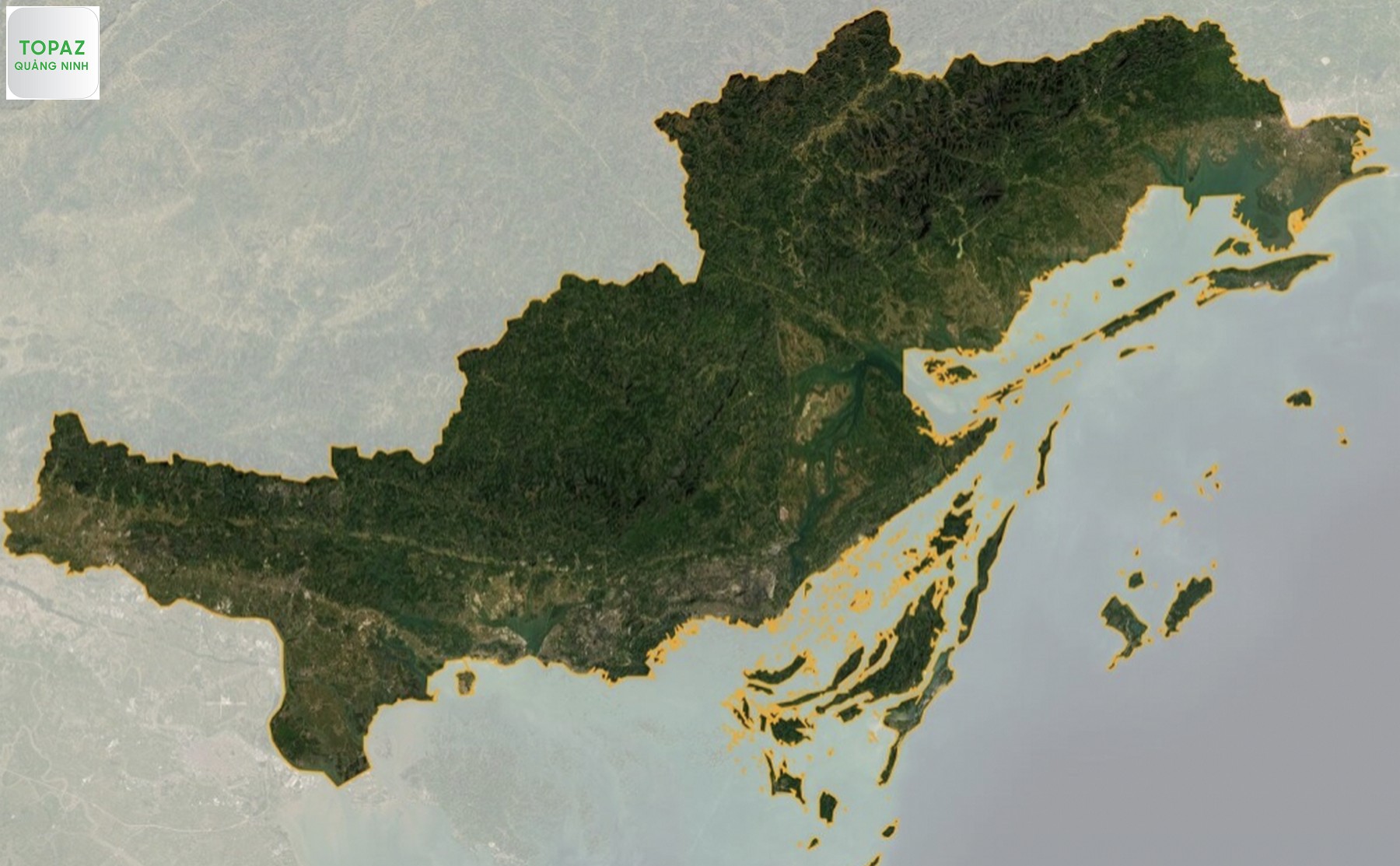 Hình ảnh bản đồ Quảng Ninh trên vệ tinh 