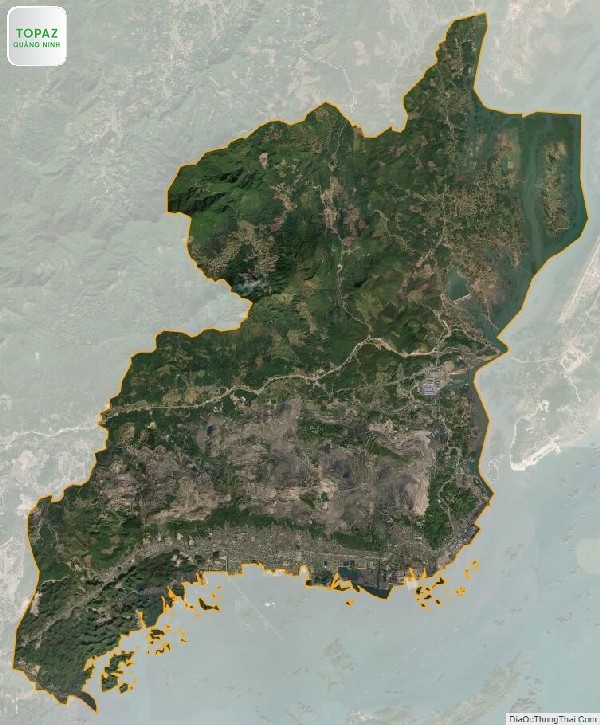 Bản đồ thành phố Cẩm Phả nhìn từ vệ tinh