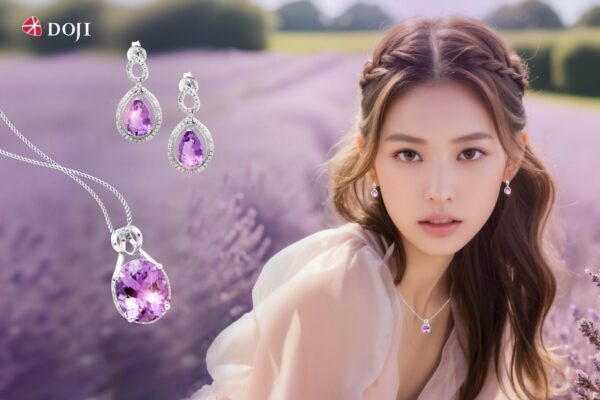 Set trang sức Amethyst tím ngọt ngào cho những cô nàng yêu nét đẹp thơ mộng và thanh lịch