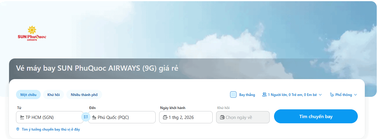 Kinh nghiệm săn vé máy bay SUN PhuQuoc Airways giá rẻ